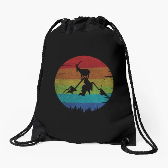 Capricorn Mountain Drawstring Bags
