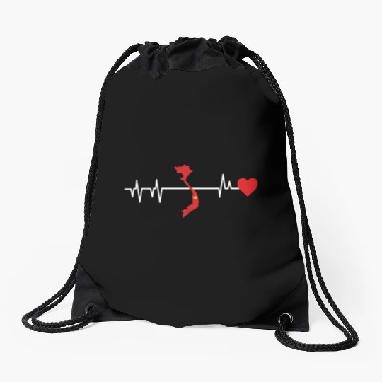 Vietnam Heartbeat Gift Drawstring Bags