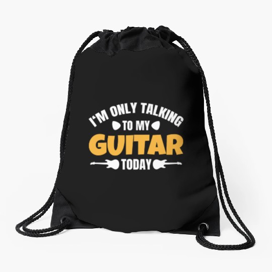Guitar Player Teacher Lover Guitarist Funny Saying Drawstring Bags