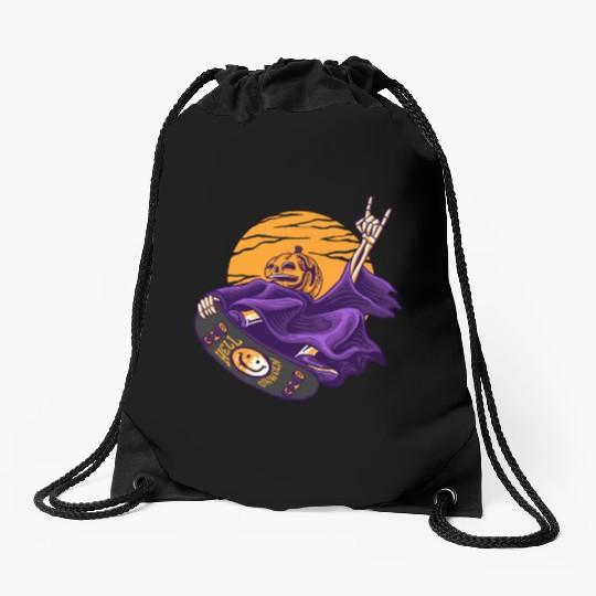 GRIM REAPER SKATEBOARD Drawstring Bags