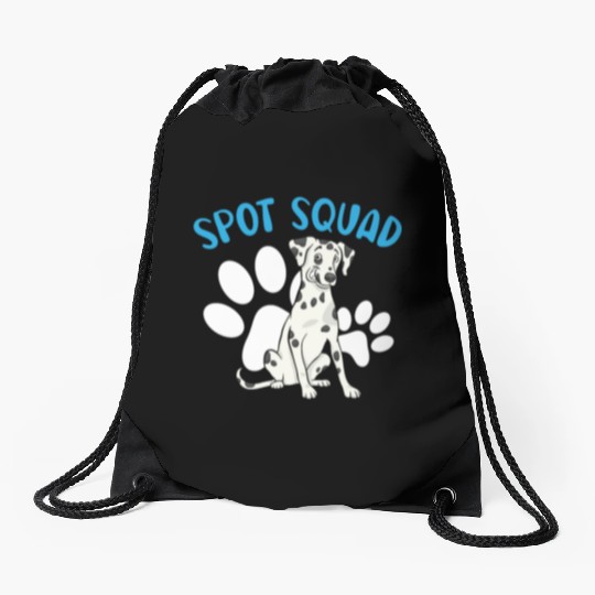 Spot Squad Paw Love Puppy Breeder Dalmatian Dog Drawstring Bags