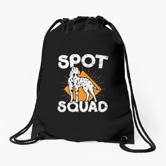 Spot Squad Paw Love Puppy Breeder Dalmatian Dog Drawstring Bags