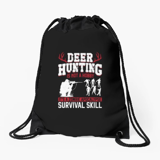 Buck Deer Hunting Hunter Zombie Drawstring Bags