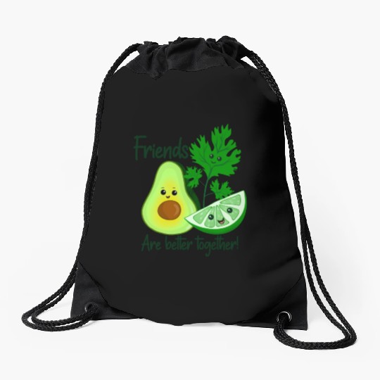 Friends Are Better Together Drawstring Bags