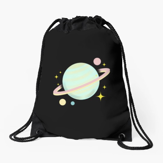 Pastel Goth Planet For Pastel Goth Lover Drawstring Bags
