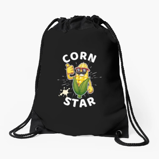 Funny Corn Star Sunglasses Mustache big Postal Service Drawstring Bags
