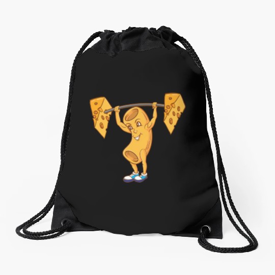 Macaroni Cheeselifting For Macaroni Cheese Lover Drawstring Bags