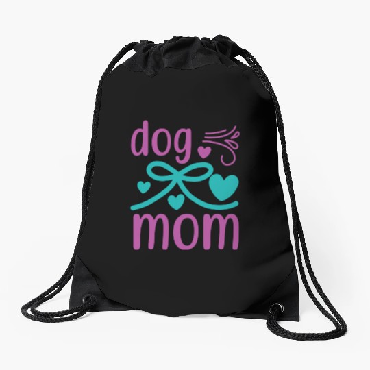 Dog mom Drawstring Bags