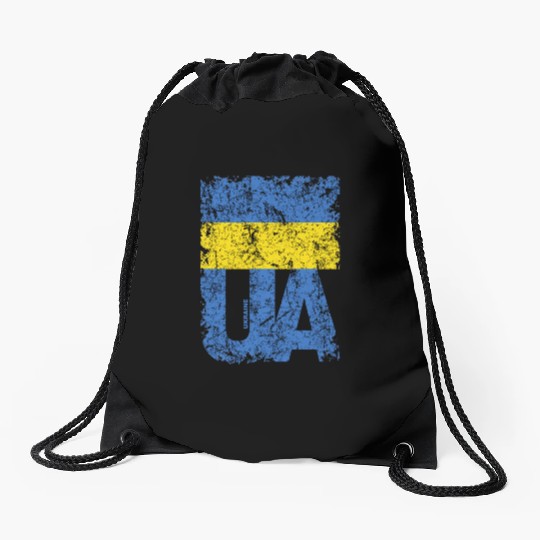I stand with Ukraine. Support Ukraine. Stop War Drawstring Bags