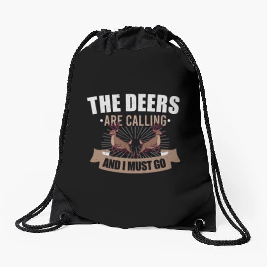 Deer Hunting Deer Hunter Hunting Season Buck Hunt Drawstring Bags