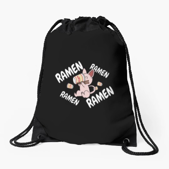 Sphynx Cat Instant Ramen Noodles Drawstring Bags