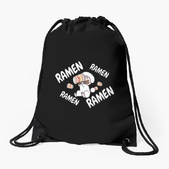Poodle Instant Ramen Noodles Drawstring Bags