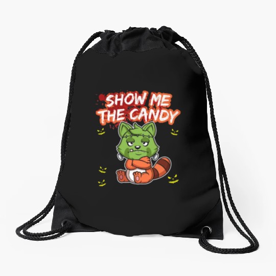 Show Me The Candy Halloween Costume Trick Or Treat Drawstring Bags