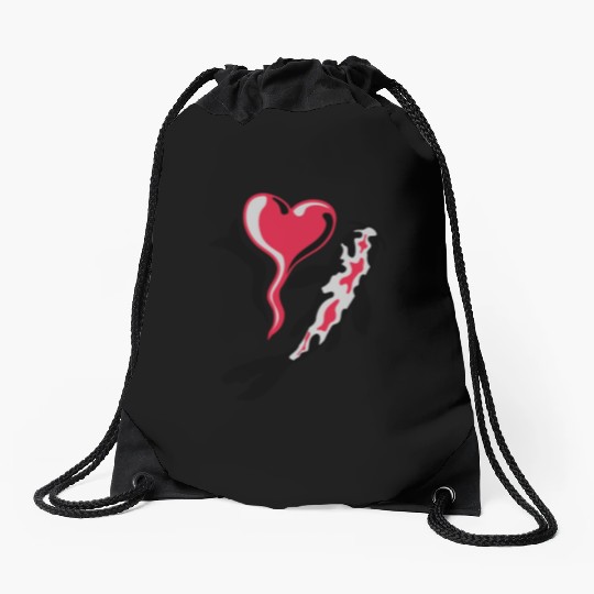 I Love Koi Fish Drawstring Bags