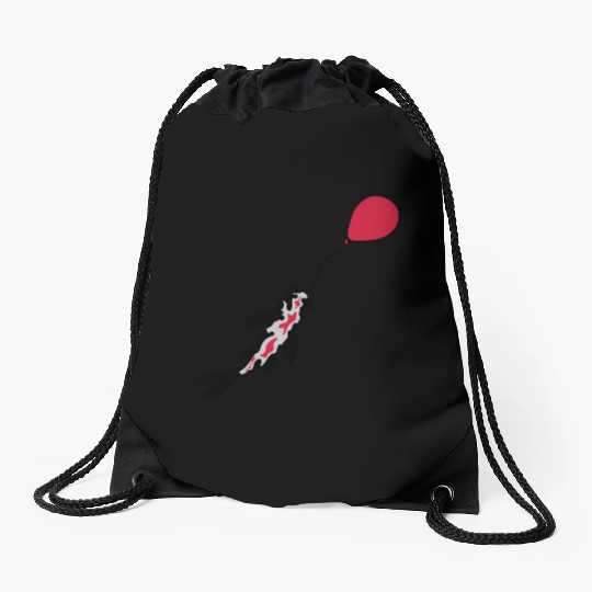 balloon koi fish nishikigoi Drawstring Bags