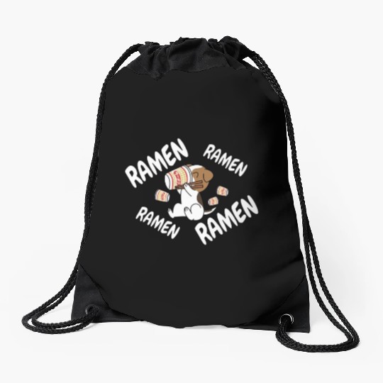 Jack Russell Terrier Instant Ramen Noodles Drawstring Bags