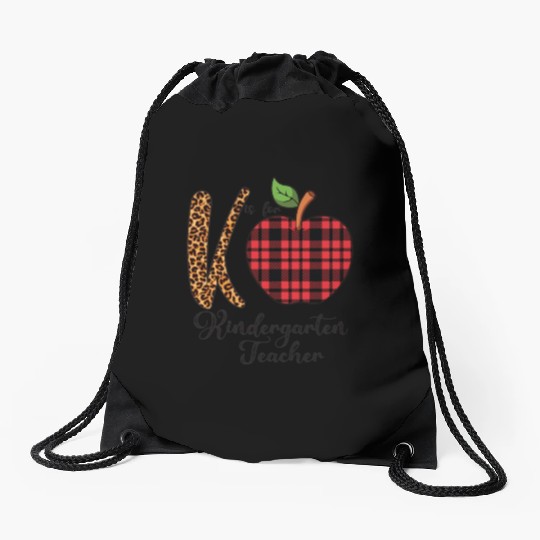 K is For Kindergarten Teacher Drawstring Bags