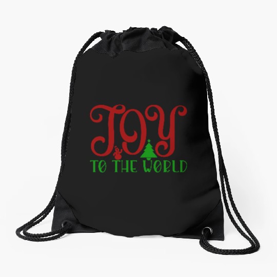 Joy to the world Drawstring Bags