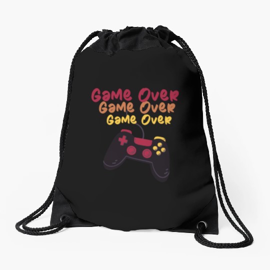 game over Vacation Holiday Vacation is calling Drawstring Bags
