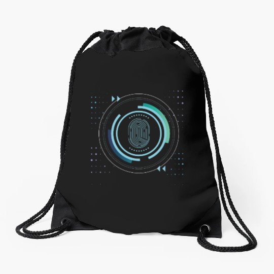 identity nerd geek save pc core security code Drawstring Bags