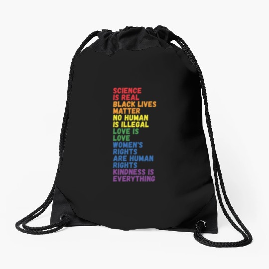 Kindness is everything LGBTQ+ Pride Drawstring Bags