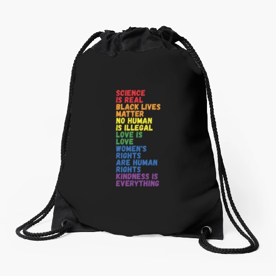 Kindness is everything LGBTQ+ Pride Drawstring Bags