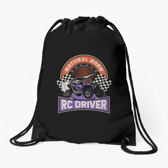 Natural Born RC car Driver Racer Remote Controlled Drawstring Bags