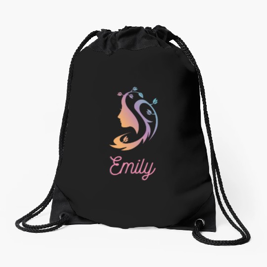 Emily Name Epic Feminine Woman, Girl, Lady, Wife Drawstring Bags