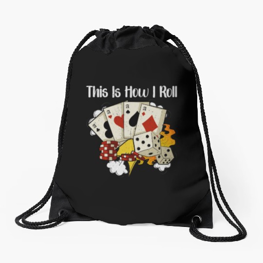 Poker Casino Poker Player Gambling Roulette Gift Drawstring Bags