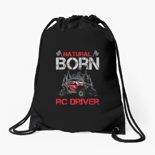 Natural Born RC car Driver Racer Remote Controlled Drawstring Bags