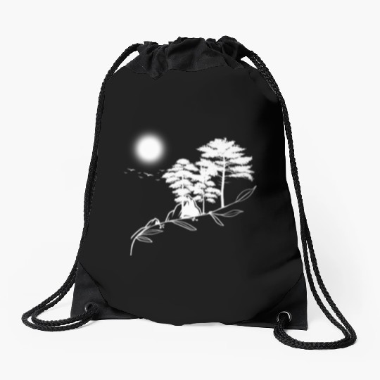 Outdoor Nature Forest Birds Sun Drawstring Bags