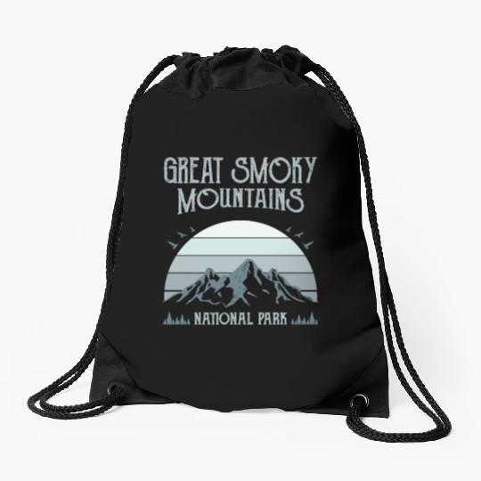 Great Smoky Mountains Vintage National Park Drawstring Bags