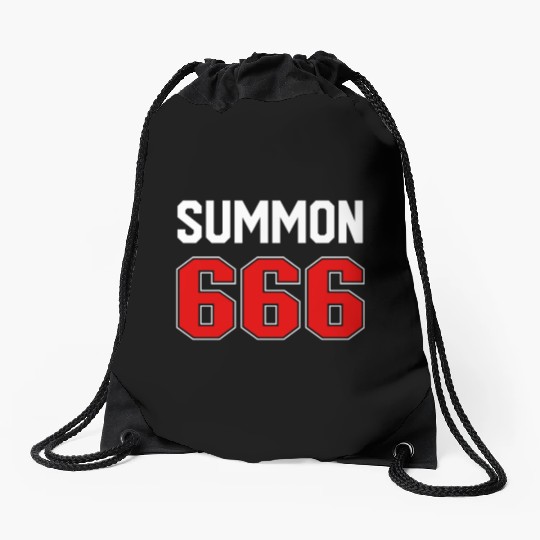 Summon 666 Jersey Satanist Devil Worshipper 666dev Drawstring Bags