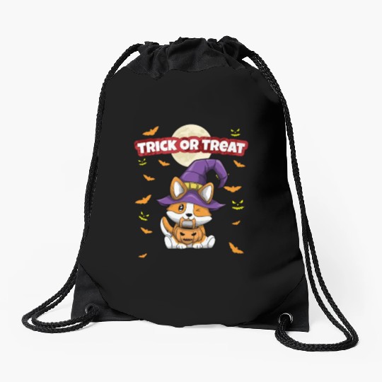 Trick Or Treat Scary Creepy Halloween Monster Drawstring Bags