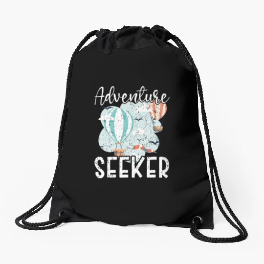 Adventure Seeker Hot Air Balloon Lover Aeronaut Drawstring Bags