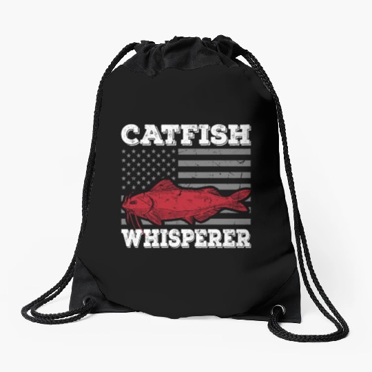 Catfish Whisperer - Wels Catfish Hunter Drawstring Bags