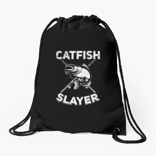 Catfish Slayer - Wels Catfish Hunter Drawstring Bags