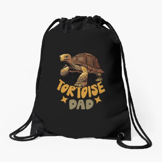 Sulcata African Spurred Tortoise Dad Gift Drawstring Bags