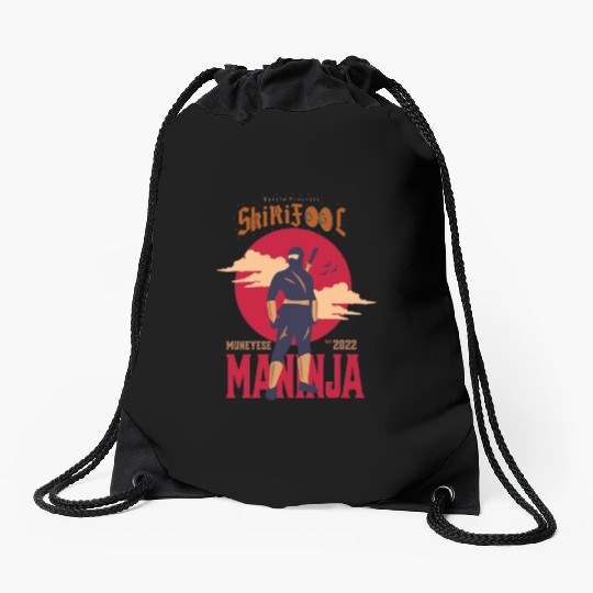 NInja Blue Red SkiriFooL Drawstring Bags