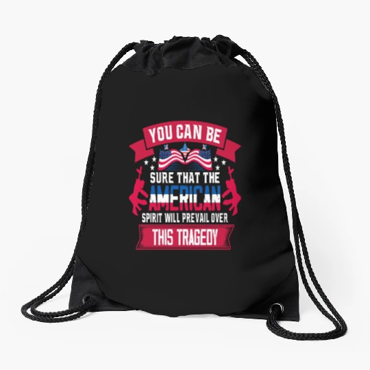 Patriot Day 9 11 American Spirit Drawstring Bags