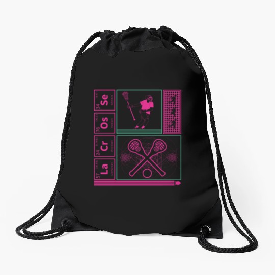 Lacrosse Periodic Table Element Drawstring Bags, Lacrosse