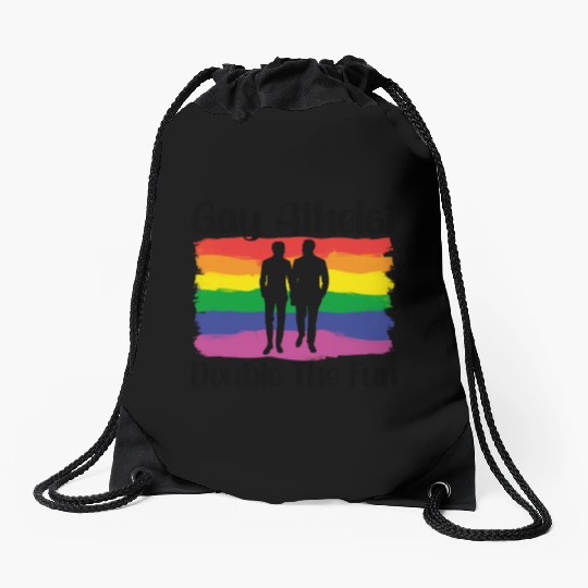 Gay LGBTQ Atheist Atheism Anti Religion Securalism Drawstring Bags