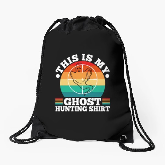 This is my ghost hunting Drawstring Bags