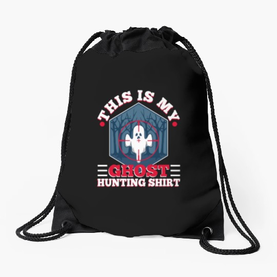 This is my ghost hunting Drawstring Bags