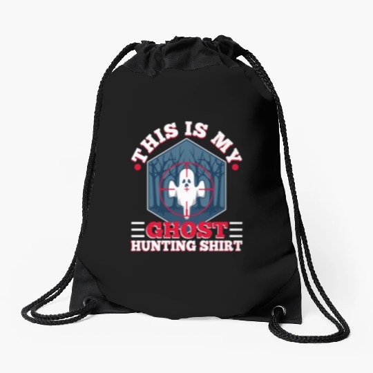 This is my ghost hunting Drawstring Bags