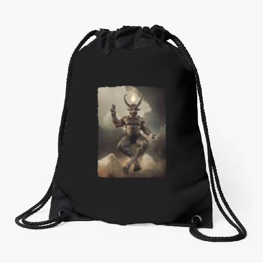 Daddy Baphomet dark PG Drawstring Bags
