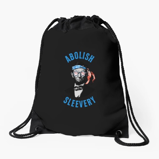 Funny Abraham Lincoln Flag United States Patriotic Drawstring Bags