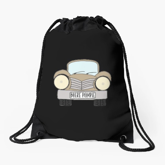 Old Car Khaki Boere Pompie Afrikaans Drawstring Bags