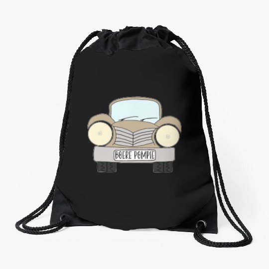 Old Car Khaki Boere Pompie Afrikaans Drawstring Bags