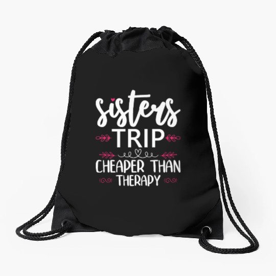 Womens Sisters Road Trip 2022 Weekend Drawstring Bags